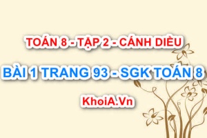 Bài 1 trang 93 Toán 8 Cánh Diều Tập 2